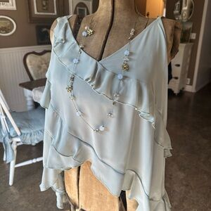 Freaking Adorable Ruffle Cropped Tank